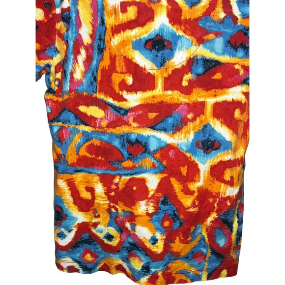 Additions by Chicos size 0/US4 extra small, tie-dye, orange, red blue short slee - Picture 9 of 12